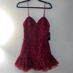 Lulus Red Lace Mini Dress